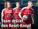 Die ÖFB-Spieler Julian Baumgartlinger, Florian Klein und Marc Janko