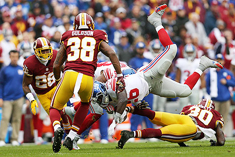 © APA/AFP/Getty Images/Patrick Smith Giants-Spieler