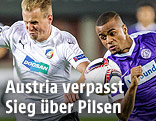 Spielszene aus der Partie Austria - Pilsen