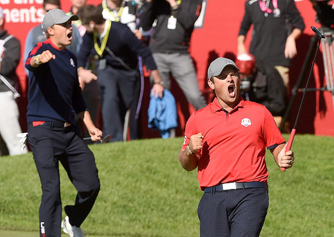 © APA/AFP/Timothy A. Clary Jubel von Patrick Reed und Jordan Spieth