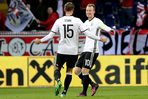 © GEPA/Walter Luger Jubel von Niklas Stark und Maximilian Arnold (GER)