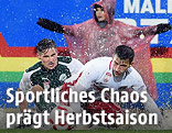Zweikampf im Regen
