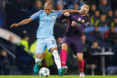 Spielszene Manchester City - Barcelona