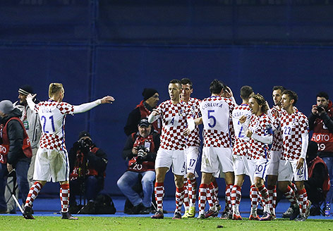 © Reuters/Antonio Bronic Jubel der kroatischen Nationalmannschaft