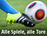 Spielerbein mit Ball