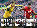 Carl Jenkinson (Arsenal) und Marcus Rashford (ManU)