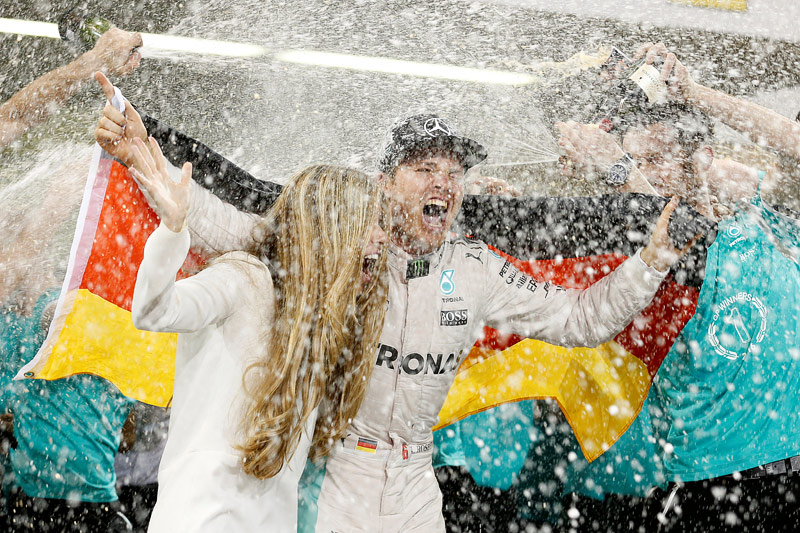 Jubelfeier von Nico Rosberg