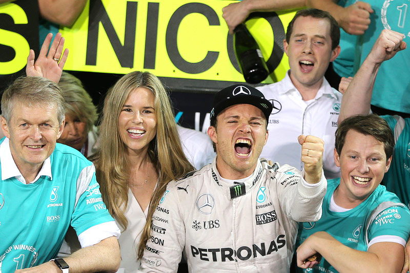 Jubelfeier von Nico Rosberg