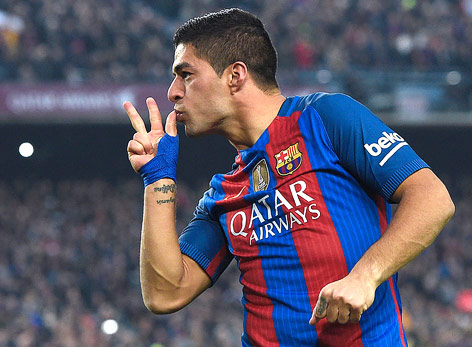 Jubel von Luis Suarez (Barcelona)