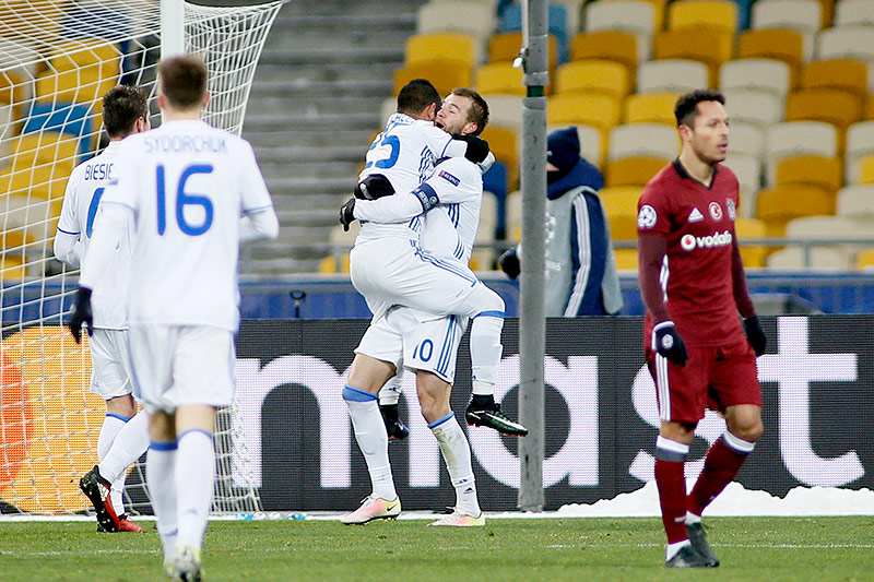 © Reuters/Valentyn Ogirenko Jubel von Dynamo-Kiew-Spielern