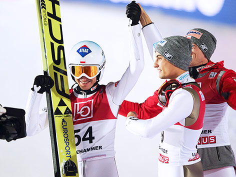 © APA/AP/Geir Olsen Jubel bei Skispringen