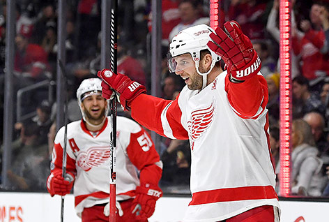 © APA/AP/Mark J. Terrill Jubel von Thomas Vanek (Detroit Red Wings)