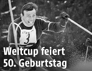 Jean Claude Killy auf dem Hahnenkamm, 1966