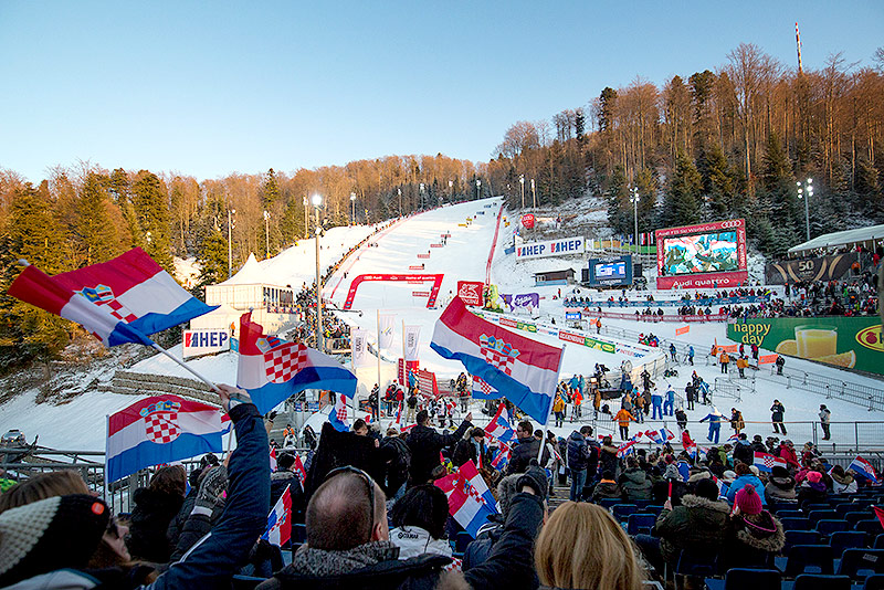 Überblick auf den Slalom im Zagreb