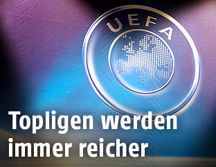 Bestrahltes UEFA-Logo