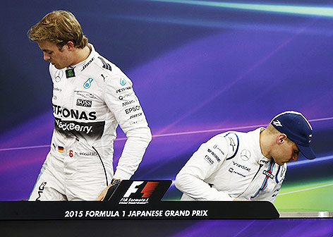 Formel-1-Fahrer Nico Rosberg und Valtteri Bottas