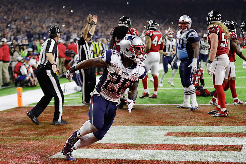 © APA/AP/Elise Amendola James White (New England) jubelt