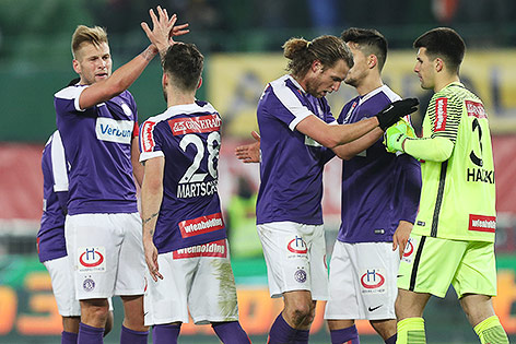 © GEPA/Christian Ort Austria-Spieler jubeln