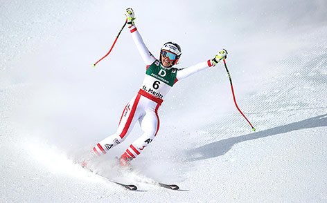 © APA/EXPA/Johann Groder Stephanie Venier jubelt