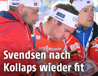 Emil Hegle Svendsen wird verarztet