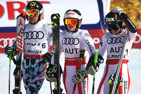 Marcel Hirscher (AUT), Katharina Truppe (AUT), Stephanie Brunner (AUT)