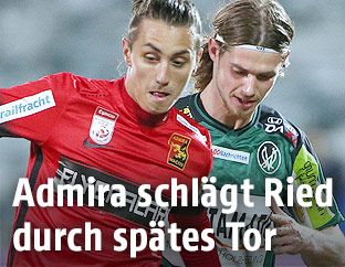 Maximilian Sax (Admira) und Dennis Chessa (Ried)