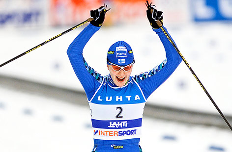 © GEPA/Daniel Raunig Langläuferin Virpi Kuitunen 2001 in Lahti
