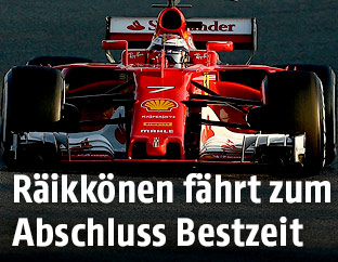 Kimi Räikkönen (Ferrari) bei Testfahrten in Barcelona