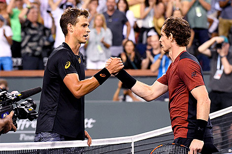© APA/AP/Mark J. Terrill Andy Murray und Vasek Pospisil