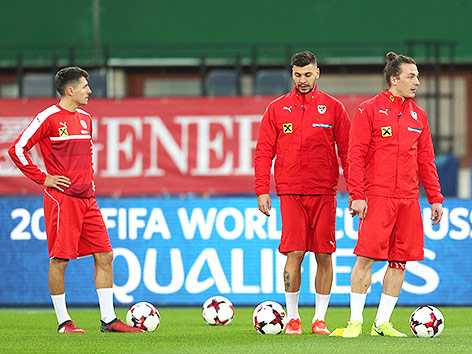 Alessandro Schoepf, Aleksandar Dragovic und Julian Baumgartlinger