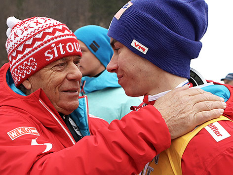 © GEPA/Andreas Pranter Peter Schröcksnadel und Stefan Kraft