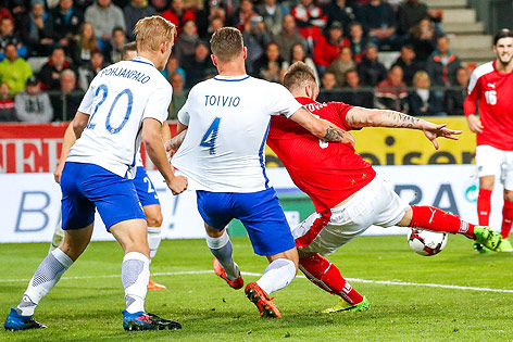 © APA/EXPA/Johann Groder Tor von Marko Arnautovic gegen Finnland
