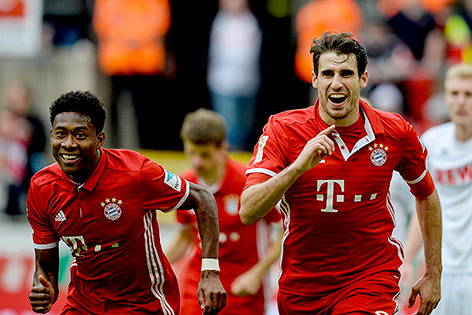 Jubel von David Alaba und Javi Martinez