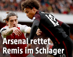 Hector Bellerin (Arsenal) und Leroy Sane (Manchester City)