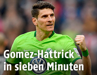 Jubel von Wolfsburgs Mario Gomez