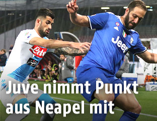 Szene aus dem Match Juventus gegen Napoli