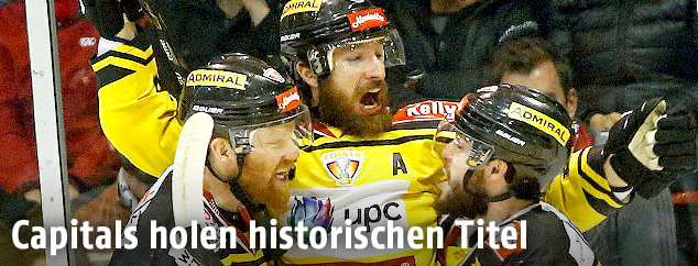 Jamie Fraser, Andreas Nödl und Taylor Vause (Capitals)