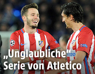Saul Niguez und Stefan Savic (Atletico)