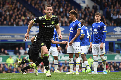 © APA/AFP/Paul Ellis Gary Cahill (Chelsea) jubelt