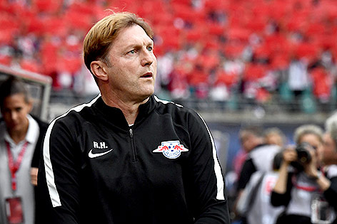 © APA/AFP/John MacDougall Trainer Ralph Hasenhuettl (Leipzig)