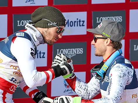 © GEPA/Andreas Pranter Marcel Hirscher (AUT) und Luca Aerni (SUI)