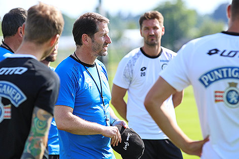 © GEPA/Christian Walgram Sturm-Coach Franco Foda mit seiner Mannschaft