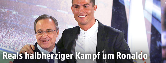 Real-Madrid-Pr&auml;sident Florentino Perez und Cristiano Ronaldo