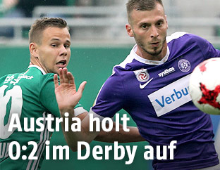 Louis Schaub (Rapid) und Petar Filipovic (A.Wien)