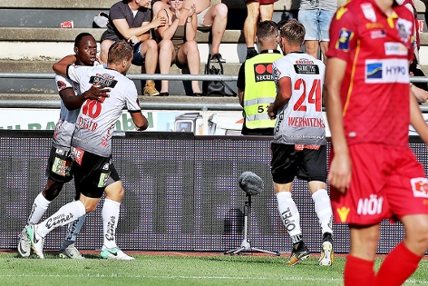 © GEPA/Hans Oberlaender Jubel der WAC-Spieler