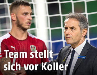 &Ouml;FB-Coach Marcel Koller mit Marko Arnautovic