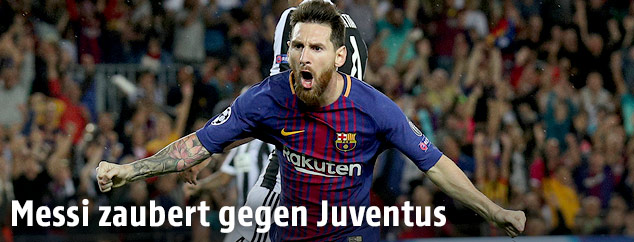 Jubel von Lionel Messi (Barcelona)