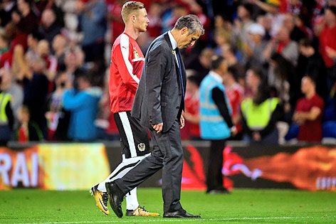 ÖFB-Teamchef Marcel Koller nach dem Spiel gegen Wales in Cardiff
