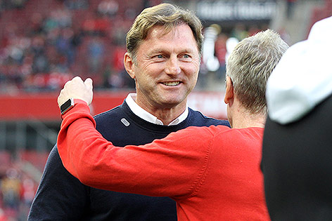 © GEPA/Roger Petzsche Ralph Hasenhüttl (RB Leipzig) und Peter Stöger (Koeln)