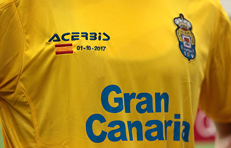 © APA/AP/Manu Fernandez Spanische Flagge auf dem Trikot von Las Palmas
